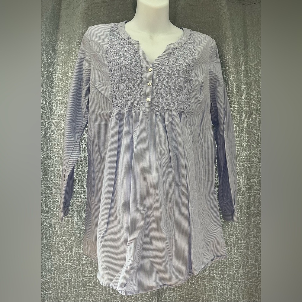 Stork & Babe Medium Maternity Striped Long Sleeve Blouse